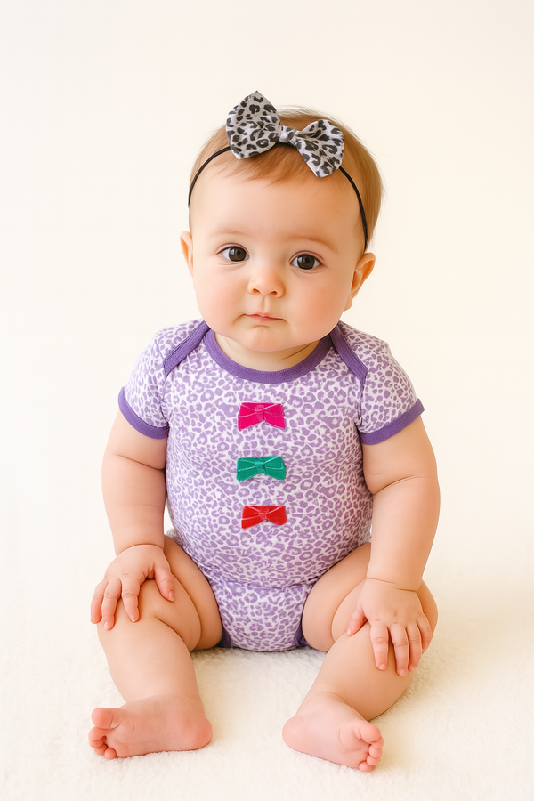 בגד גוף מנומר סגול