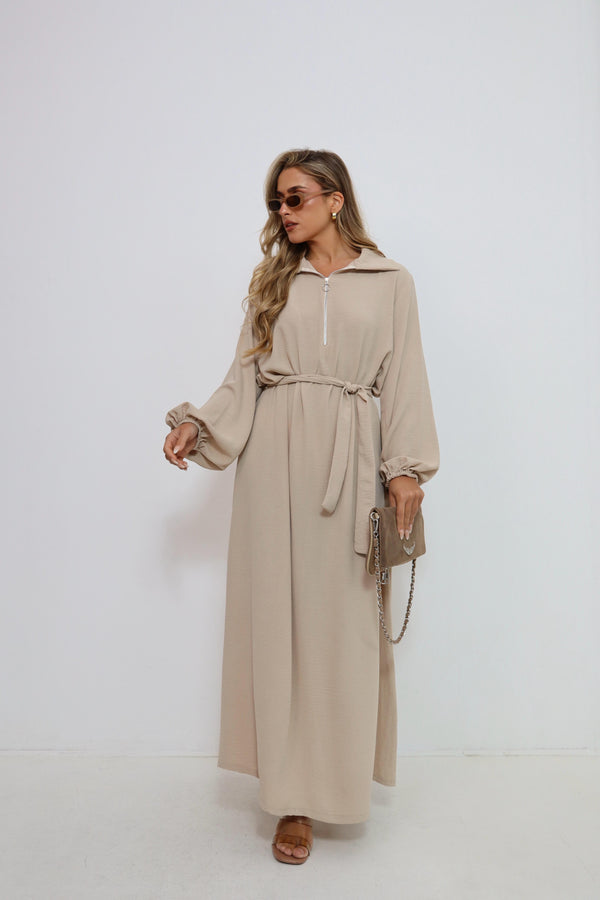 שמלת קרפ רוכסן